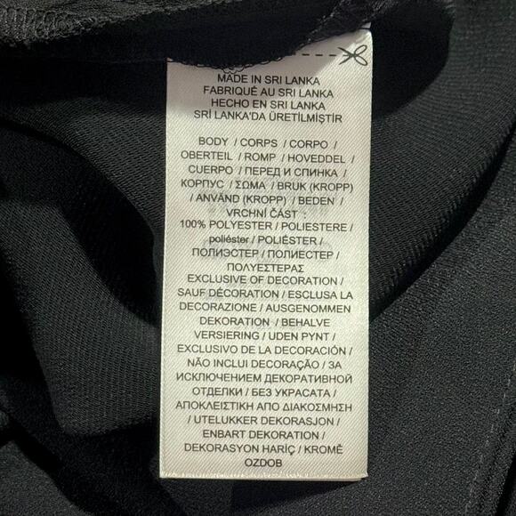 NWT Ralph Lauren Black Label Pants Cropped Wide Leg Pleated Minimalist Black 14 - Picture 4 of 7